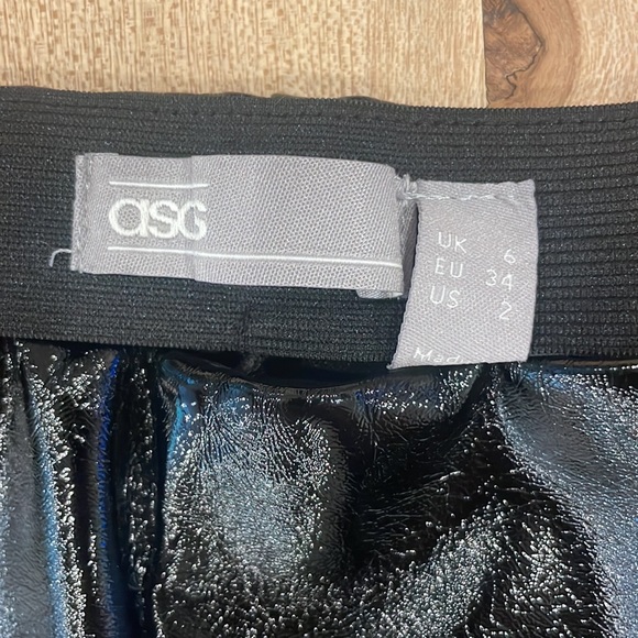 ASOS Black PVC pants size 2 - Picture 8 of 8